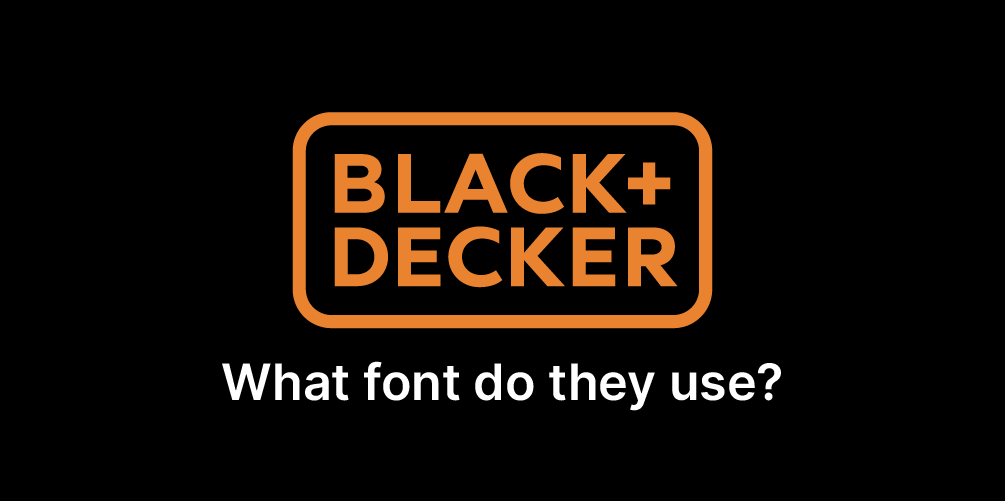 What font does Black+Decker use?